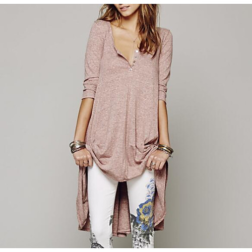 Women's Loose Short Mini Dress White Gray 3/4 Length Sleeve Solid Colored Summer Round Neck Basic Cotton S M L XL
Women's Loose Short Mini Dress White Gray 3/4 Length Sleeve Solid Colored Summer Round Neck Basic Cotton S M L XL