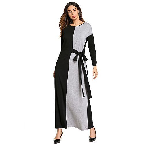 Women's Loose Maxi long Dress Black Long Sleeve Color Block Fall Spring Round Neck Basic Boho M L XL XXL
Women's Loose Maxi long Dress Black Long Sleeve Color Block Fall Spring Round Neck Basic Boho M L XL XXL