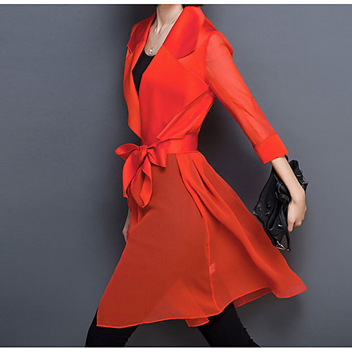 Women's Trench Coat Solid Colored Spring Trench Coat Long Daily Long Sleeve Silk Coat Tops Black
Women's Trench Coat Solid Colored Spring Trench Coat Long Daily Long Sleeve Silk Coat Tops Black