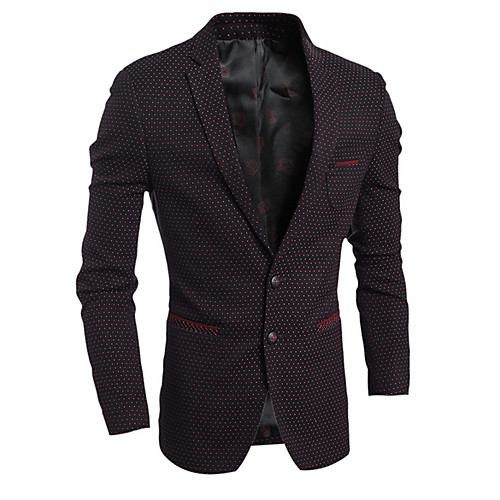Wine Polka Dot Polyester Men's Suit - Peaked Lapel / Spring / Long Sleeve / Work
Wine Polka Dot Polyester Men's Suit - Peaked Lapel / Spring / Long Sleeve / Work