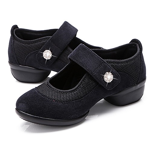 Women's Dance Shoes Canvas / Tulle Dance Sneakers Crystal / Rhinestone Sneaker Chunky Heel Customizable Black
Women's Dance Shoes Canvas / Tulle Dance Sneakers Crystal / Rhinestone Sneaker Chunky Heel Customizable Black