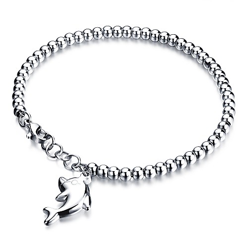 Women's Charm Bracelet Dolphin Ladies Rock Sweet Titanium Steel Bracelet Jewelry Silver / Rose Gold For Wedding Graduation / Steel Stainless
Women's Charm Bracelet Dolphin Ladies Rock Sweet Titanium Steel Bracelet Jewelry Silver / Rose Gold For Wedding Graduation / Steel Stainless