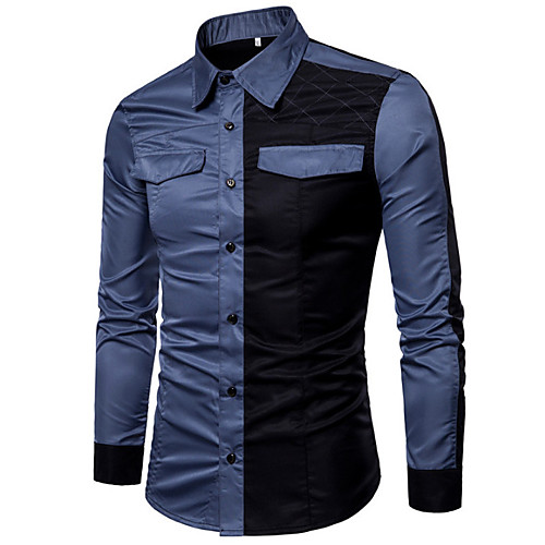 Men's Shirt Color Block Patchwork Long Sleeve Daily Tops White Blue Army Green
Men's Shirt Color Block Patchwork Long Sleeve Daily Tops White Blue Army Green