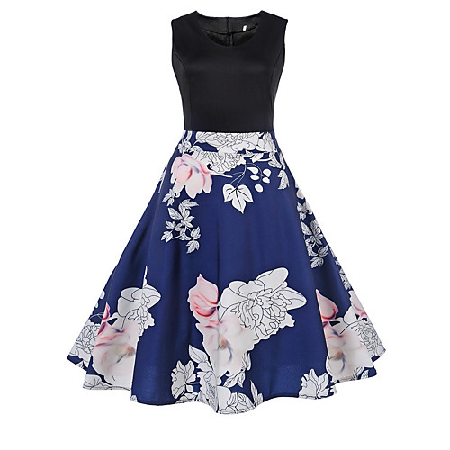 Women's Sheath Dress Midi Dress Blue Sleeveless Geometric Print Spring Summer Round Neck Vintage S M L XL XXL
Women's Sheath Dress Midi Dress Blue Sleeveless Geometric Print Spring Summer Round Neck Vintage S M L XL XXL