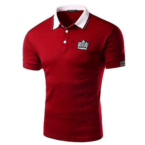Men's Polo Solid Colored Embroidered Short Sleeve Daily Tops White Black Wine
Men's Polo Solid Colored Embroidered Short Sleeve Daily Tops White Black Wine