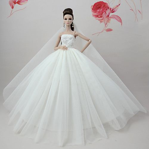 Doll Dress Solid Color Wedding Lace For Barbiedoll White Tulle For Girl's Doll Toy / Kids
Doll Dress Solid Color Wedding Lace For Barbiedoll White Tulle For Girl's Doll Toy / Kids