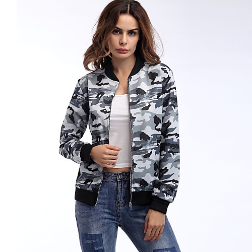 Women's Reactive Print Print Streetwear Fall Jacket Regular Daily Long Sleeve Cotton Coat Tops Army Green
Women's Reactive Print Print Streetwear Fall Jacket Regular Daily Long Sleeve Cotton Coat Tops Army Green