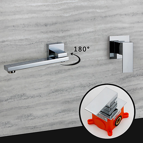 Bathroom Sink Faucet - Widespread / Rotatable Chrome Wall Mounted Single Handle Two HolesBath Taps
Bathroom Sink Faucet - Widespread / Rotatable Chrome Wall Mounted Single Handle Two HolesBath Taps