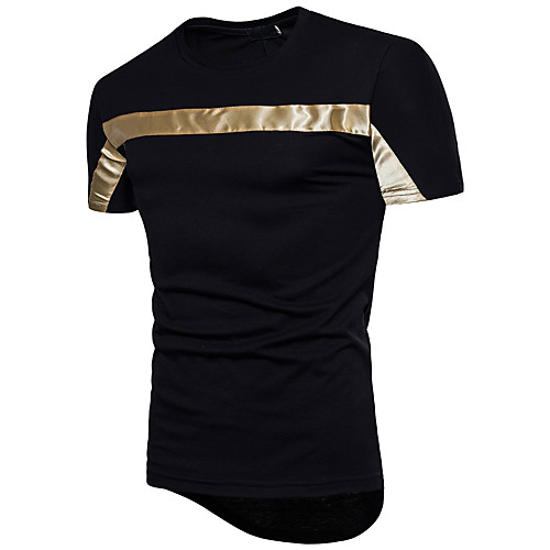 Men's T shirt Color Block Sequins Short Sleeve Daily Tops Cotton White Black Light gray
Men's T shirt Color Block Sequins Short Sleeve Daily Tops Cotton White Black Light gray