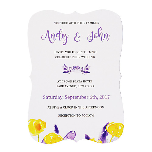 Flat Card Wedding Invitations 50-Pack / 20-Pack - Invitations Sets Artistic Style Pearl Paper
Flat Card Wedding Invitations 50-Pack / 20-Pack - Invitations Sets Artistic Style Pearl Paper