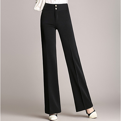 Women's Plus Size Cotton Daily Going out Dress Pants Pants Solid Colored Basic High Waist Black Blue
Women's Plus Size Cotton Daily Going out Dress Pants Pants Solid Colored Basic High Waist Black Blue