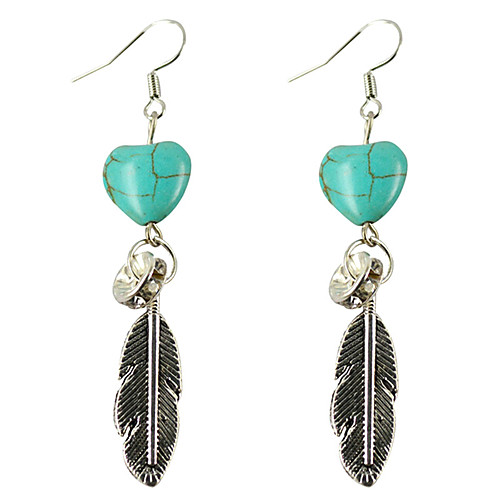 Women's Turquoise Drop Earrings Dangle Earrings Hanging Earrings Leaf Heart Feather Ladies Vintage Bohemian Boho Native American western style Earrings Jewelry Silver For Gift Evening Party
Women's Turquoise Drop Earrings Dangle Earrings Hanging Earrings Leaf Heart Feather Ladies Vintage Bohemian Boho Native American western style Earrings Jewelry Silver For Gift Evening Party