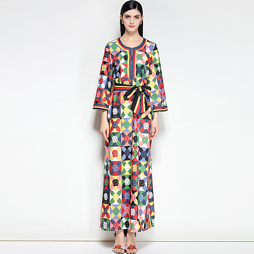 Women's Loose Maxi long Dress Rainbow Long Sleeve Floral Basic Spring Summer Round Neck Boho Party Cotton S M L XL XXL 3XL / Plus Size / Plus Size
Women's Loose Maxi long Dress Rainbow Long Sleeve Floral Basic Spring Summer Round Neck Boho Party Cotton S M L XL XXL 3XL / Plus Size / Plus Size