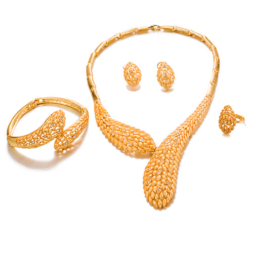 Women's Jewelry Set Statement Ladies Fashion African Dubai Gold Plated Earrings Jewelry Gold For Wedding Party
Women's Jewelry Set Statement Ladies Fashion African Dubai Gold Plated Earrings Jewelry Gold For Wedding Party