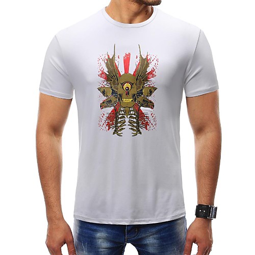 Men's T shirt Skull Plus Size Print Short Sleeve Daily Tops Basic White Black Gray
Men's T shirt Skull Plus Size Print Short Sleeve Daily Tops Basic White Black Gray