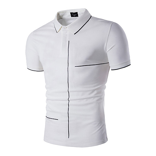 Men's Polo Striped Print Short Sleeve Daily Tops Cotton Active Basic White Blue Gray
Men's Polo Striped Print Short Sleeve Daily Tops Cotton Active Basic White Blue Gray
