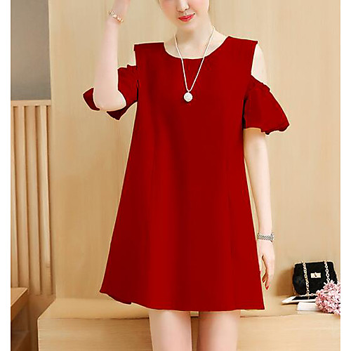Women's Shift Dress Short Mini Dress Black Red Yellow Short Sleeve Red Solid Colored Summer Round Neck Basic Cotton M L XL XXL 3XL 4XL 5XL / Plus Size
Women's Shift Dress Short Mini Dress Black Red Yellow Short Sleeve Red Solid Colored Summer Round Neck Basic Cotton M L XL XXL 3XL 4XL 5XL / Plus Size