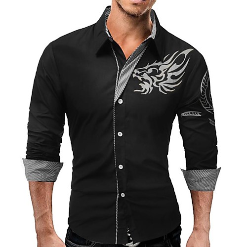 Men's Shirt Animal Plus Size Print Long Sleeve Daily Tops Basic White Black Navy Blue
Men's Shirt Animal Plus Size Print Long Sleeve Daily Tops Basic White Black Navy Blue