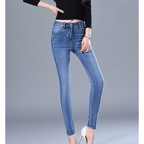 Women's Basic Plus Size Daily Jeans Pants Solid Colored Black Blue Light Blue
Women's Basic Plus Size Daily Jeans Pants Solid Colored Black Blue Light Blue