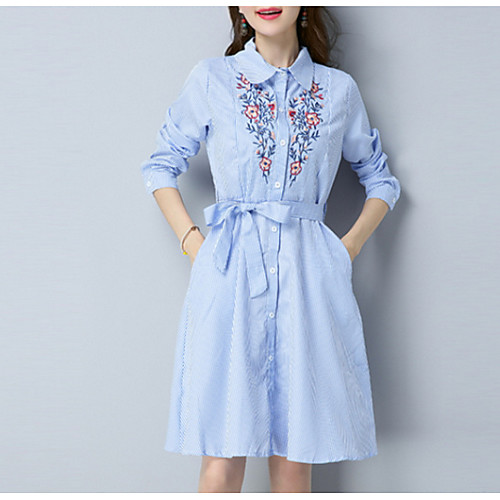 Women's Swing Dress Short Mini Dress Gray Light Blue Long Sleeve Solid Colored Spring Shirt Collar M L XL XXL
Women's Swing Dress Short Mini Dress Gray Light Blue Long Sleeve Solid Colored Spring Shirt Collar M L XL XXL