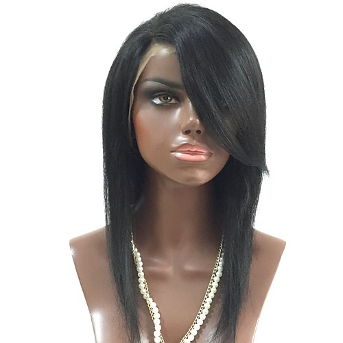 Unprocessed Human Hair Lace Front Wig Layered Haircut Side Part With Bangs Kardashian style Brazilian Hair Straight Black Wig 130% Density with Baby Hair For Black Women Women's Short Medium Length
Unprocessed Human Hair Lace Front Wig Layered Haircut Side Part With Bangs Kardashian style Brazilian Hair Straight Black Wig 130% Density with Baby Hair For Black Women Women's Short Medium Length
