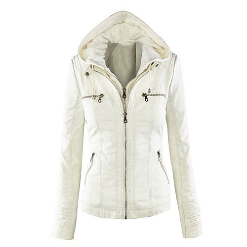 Women's Sports / Weekend Fall / Winter Plus Size Short Leather Jacket, Solid Colored V Neck Long Sleeve PU Beaded Black / Light Brown / White
Women's Sports / Weekend Fall / Winter Plus Size Short Leather Jacket, Solid Colored V Neck Long Sleeve PU Beaded Black / Light Brown / White