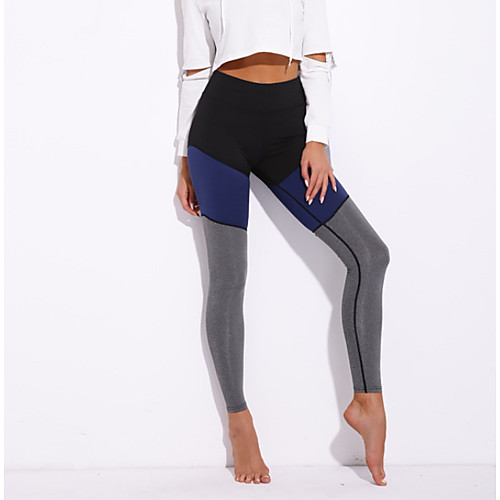 Women's Sporty Legging Patchwork Basic Mid Waist Gray S M L 
Women's Sporty Legging Patchwork Basic Mid Waist Gray S M L
