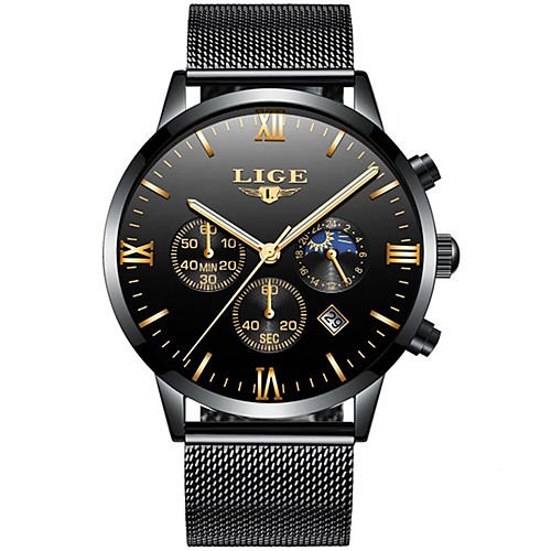Men's Dress Watch Analog Luxury Water Resistant / Waterproof Calendar / date / day Creative / Two Years / Stainless Steel / Stainless Steel / Japanese
Men's Dress Watch Analog Luxury Water Resistant / Waterproof Calendar / date / day Creative / Two Years / Stainless Steel / Stainless Steel / Japanese