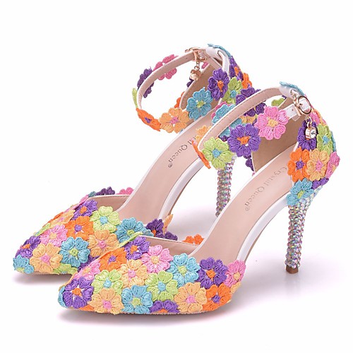 Women's Wedding Shoes Stiletto Heel Pointed Toe Comfort Novelty Wedding Party & Evening PU Buckle Floral Rainbow / EU41
Women's Wedding Shoes Stiletto Heel Pointed Toe Comfort Novelty Wedding Party & Evening PU Buckle Floral Rainbow / EU41