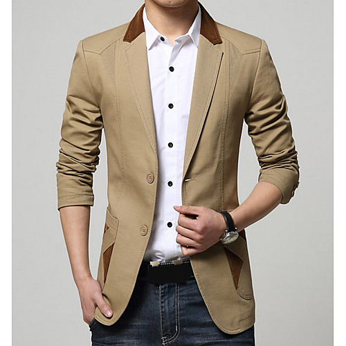 Black / Red / Khaki Color Block Polyester Men's Suit - V Neck / Spring / Long Sleeve / Work
Black / Red / Khaki Color Block Polyester Men's Suit - V Neck / Spring / Long Sleeve / Work