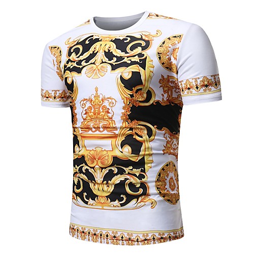 Men's T shirt Tribal Floral Print Short Sleeve Going out Tops Cotton Boho White
Men's T shirt Tribal Floral Print Short Sleeve Going out Tops Cotton Boho White