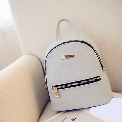 PU Leather Zipper Commuter Backpack Geometric Daily Black / Blushing Pink / Gray
PU Leather Zipper Commuter Backpack Geometric Daily Black / Blushing Pink / Gray