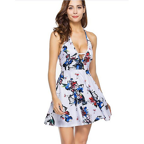 Women's A Line Dress Short Mini Dress White Sleeveless Floral Print Summer V Neck Basic Backless M L XL XXL
Women's A Line Dress Short Mini Dress White Sleeveless Floral Print Summer V Neck Basic Backless M L XL XXL