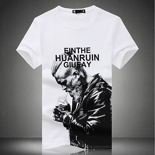 Men's T shirt Portrait Plus Size Print Short Sleeve Daily Tops Cotton Chinoiserie White Black
Men's T shirt Portrait Plus Size Print Short Sleeve Daily Tops Cotton Chinoiserie White Black
