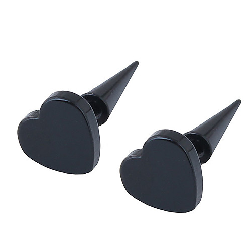 Men's Women's Stud Earrings Rivet flat back Heart Simple European Fashion Earrings Jewelry Black For Causal Street
Men's Women's Stud Earrings Rivet flat back Heart Simple European Fashion Earrings Jewelry Black For Causal Street
