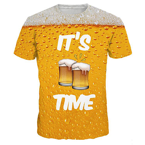 Men's Plus Size Graphic Beer Print T-shirt Basic Exaggerated Daily Weekend Round Neck Yellow / Summer / Short Sleeve
Men's Plus Size Graphic Beer Print T-shirt Basic Exaggerated Daily Weekend Round Neck Yellow / Summer / Short Sleeve