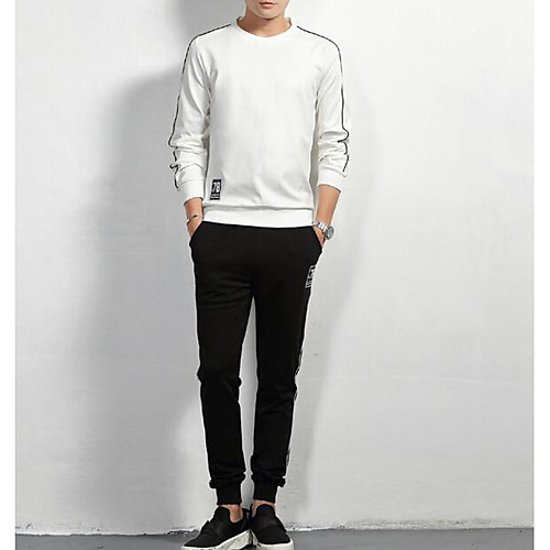 Men's Activewear Set Solid Colored Round Neck Daily Streetwear Hoodies Sweatshirts Long Sleeve White Black Red / Spring / Summer
Men's Activewear Set Solid Colored Round Neck Daily Streetwear Hoodies Sweatshirts Long Sleeve White Black Red / Spring / Summer