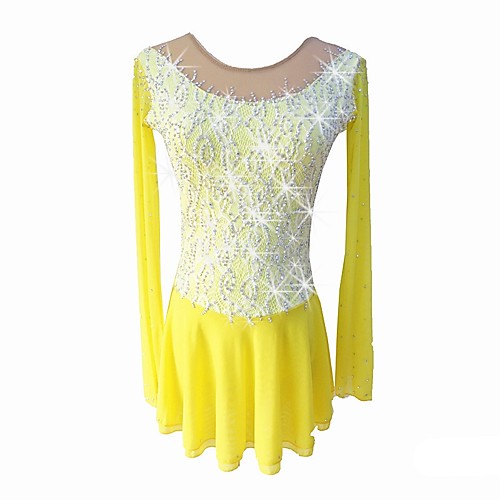Figure Skating Dress Girls' Ice Skating Dress Yellow Spandex Stretchy Professional Competition Skating Wear Sequin Long Sleeve Figure Skating
Figure Skating Dress Girls' Ice Skating Dress Yellow Spandex Stretchy Professional Competition Skating Wear Sequin Long Sleeve Figure Skating