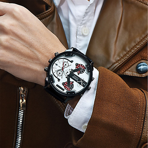 Men's Wrist Watch Analog Luxury Calendar / date / day Dual Time Zones Cool / One Year / Stainless Steel / Leather
Men's Wrist Watch Analog Luxury Calendar / date / day Dual Time Zones Cool / One Year / Stainless Steel / Leather