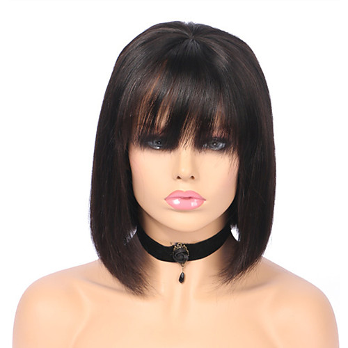 Remy Human Hair Machine Made Wig Bob Short Bob style Brazilian Hair Straight Wig 130% Density with Baby Hair Natural Hairline Bleached Knots Women's Short Human Hair Capless Wigs
Remy Human Hair Machine Made Wig Bob Short Bob style Brazilian Hair Straight Wig 130% Density with Baby Hair Natural Hairline Bleached Knots Women's Short Human Hair Capless Wigs