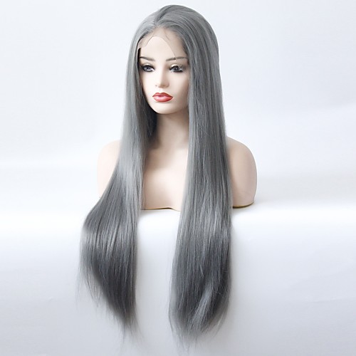 Synthetic Lace Front Wig Straight Middle Part Lace Front Wig Long Grey Synthetic Hair Women's Heat Resistant Women Natural Hairline Dark Gray
Synthetic Lace Front Wig Straight Middle Part Lace Front Wig Long Grey Synthetic Hair Women's Heat Resistant Women Natural Hairline Dark Gray