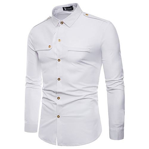 Men's Shirt Solid Colored Long Sleeve Going out Tops Punk & Gothic Military White Black Red
Men's Shirt Solid Colored Long Sleeve Going out Tops Punk & Gothic Military White Black Red