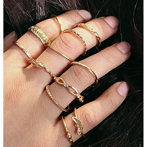 Knuckle Ring Stacking Stackable Gold Alloy Ladies Simple European 12pcs 7 / Ring Set / Rings Set
Knuckle Ring Stacking Stackable Gold Alloy Ladies Simple European 12pcs 7 / Ring Set / Rings Set