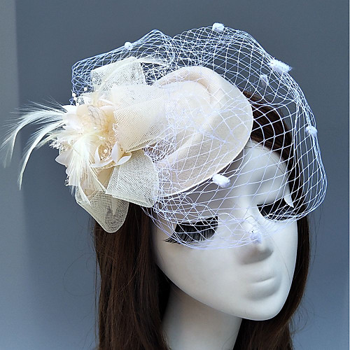 Feather / Net Fascinators / Hats / Headwear with Feather / Floral 1pc Wedding / Special Occasion / Horse Race Headpiece
Feather / Net Fascinators / Hats / Headwear with Feather / Floral 1pc Wedding / Special Occasion / Horse Race Headpiece