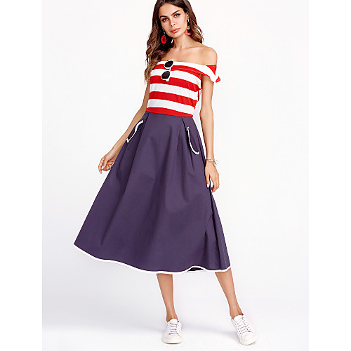 Women's Swing Dress Short Mini Dress Blue Sleeveless Striped Knitted Summer Boat Neck Vintage Cotton Off Shoulder S M L XL XXL
Women's Swing Dress Short Mini Dress Blue Sleeveless Striped Knitted Summer Boat Neck Vintage Cotton Off Shoulder S M L XL XXL