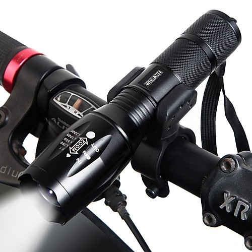 

Dual LED Bike Light LED Flashlights / Torch Front Bike Light Headlight Bicycle Cycling 360° Rotation Multiple Modes Super Bright Portable 18650 1000 lm Chargeable 18650 lithium battery White Camping