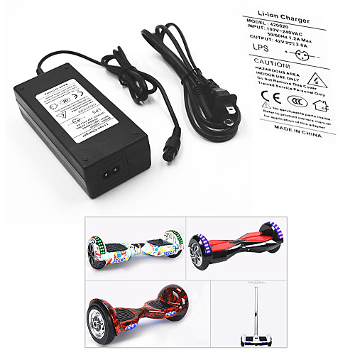 Power Adapter / Cable for Smart Balancing Scooter / Electric Battery Charger 42 V V 2 A A Input 100-240 V V AC For Hoverboard / Caster Board 13.86.03.6 cm Plastic
Power Adapter / Cable for Smart Balancing Scooter / Electric Battery Charger 42 V V 2 A A Input 100-240 V V AC For Hoverboard / Caster Board 13.86.03.6 cm Plastic