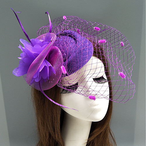 Feather / Net Fascinators / Hats / Headwear with Feather / Floral / Flower 1pc Wedding / Special Occasion / Horse Race Headpiece
Feather / Net Fascinators / Hats / Headwear with Feather / Floral / Flower 1pc Wedding / Special Occasion / Horse Race Headpiece