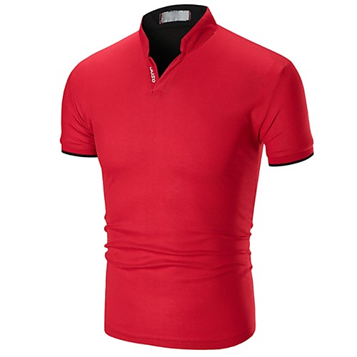 Men's Solid Colored Patchwork Polo - Cotton Basic Daily V Neck White / Black / Red / Green / Gray / Summer / Short Sleeve
Men's Solid Colored Patchwork Polo - Cotton Basic Daily V Neck White / Black / Red / Green / Gray / Summer / Short Sleeve