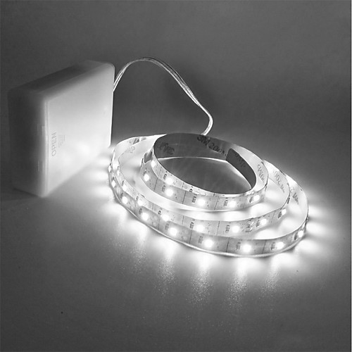 

ZDM 1.5m String Lights 300 LEDs 2835 SMD 8mm 1pc Warm White Cold White Cuttable Suitable for Vehicles Self-adhesive AA Batteries Powered